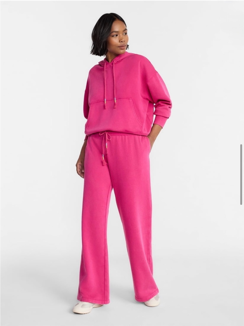 No Boundaries Bright Pink Hoodie & Drawstring Joggers Set